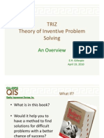 Triz Triz Theory of Inventive Problem Solving: An Overview
