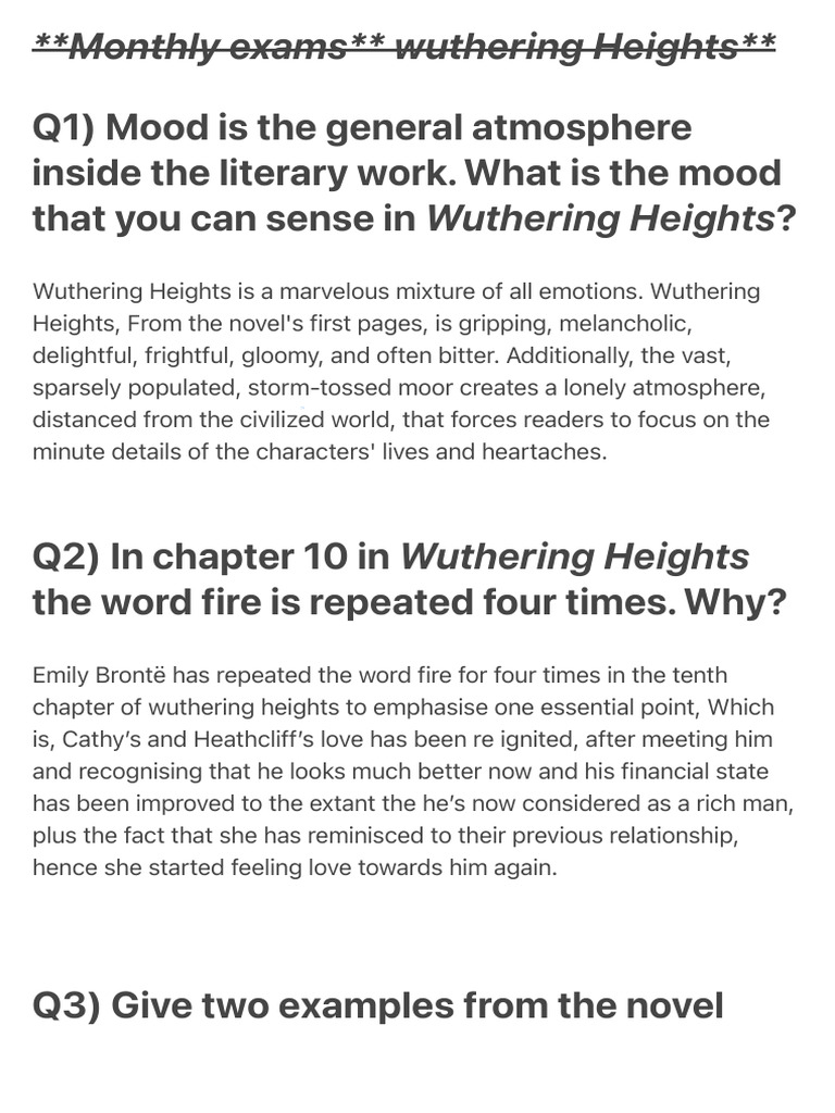 Wuthering Heights | Download Free PDF | Heathcliff (Wuthering Heights ...