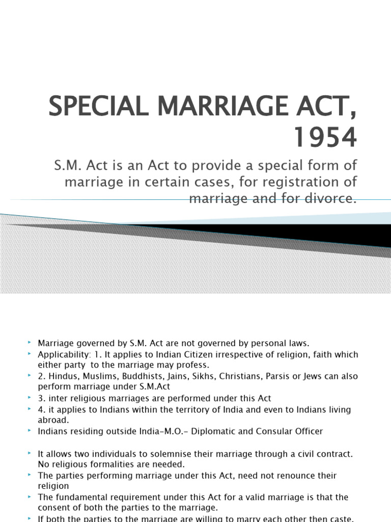 Special MArriage Act PDF Annulment Family Law