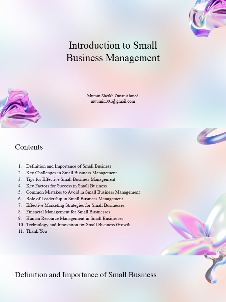Small Business Management Essentials | PDF