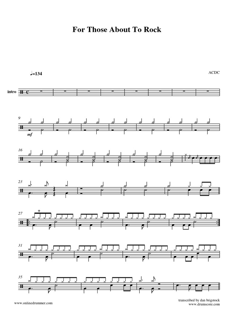 お値下げ中❗️AC/DC タブ譜　FOR THOSE ABOUT TO ROCK For Those About To Rock (We Salute You) sheet music for