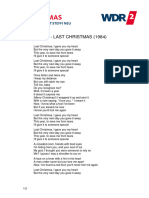 Songtext Lyrics Last Christmas 100