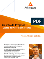 Anhanguera - Gestao de Projetos - U3 s2 - Gestão de Pessoas No Projeto