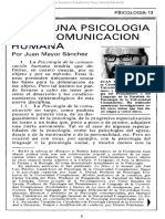 Hacia Una Psicologia de La Comunicacion Humana: Par Juan Mayor Sanchez