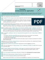 Checklist Required Documents For Application Checkliste en 2