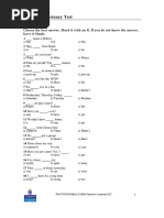 Pearson Proficiency Test