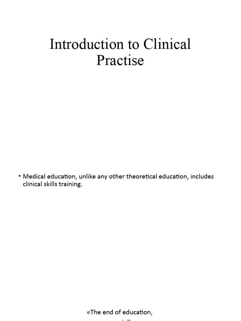 Overview of Clinical Skills Training | PDF | Skill | Medicine