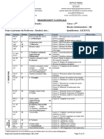 Fiches de Progression Harmonisée 4è