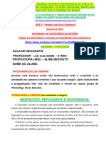 8º Ano AEE Atividades Da Semana Do Dia 18 A 22 de Maio