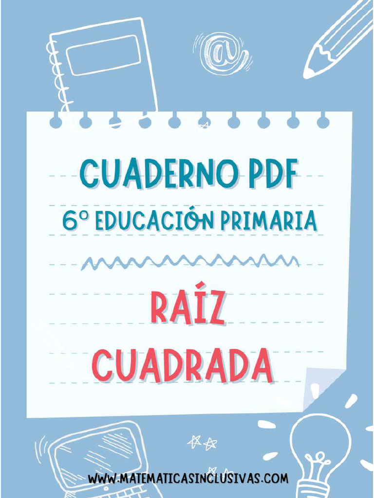 Raíz Cuadrada Para Sexto Primaria Pdf
