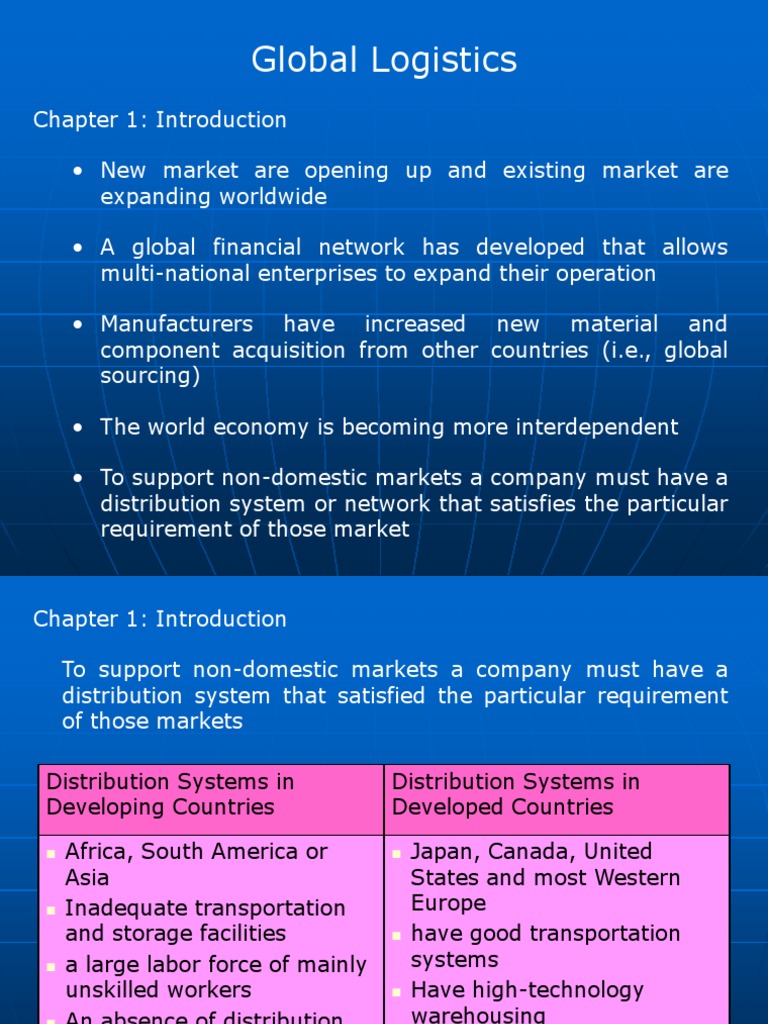 Global Logistics and Distribution Strategies | PDF