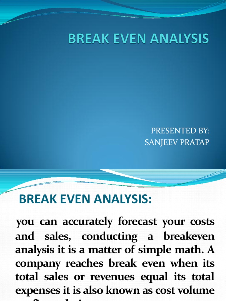 Break Even Analysis | PDF | Business