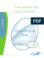 5th Grade Quantitative Practice Activities