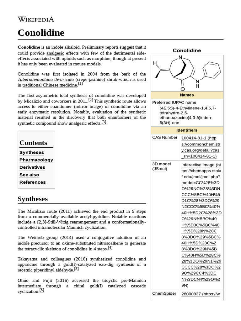 Conolidine intelligence overview