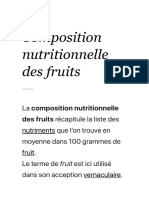 Composition Nutritionnelle Des Fruits - Wikipédia