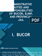 Administrative Duties and Responsibilities of Bucor, BJMP