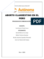 Trabajo Parcial Aboto Clandestino en El Peru