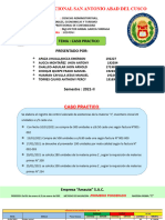 Costos I (Grupo 2) Caso Practico Promedio Ponderado y Peps