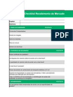 Checklist Recebimento de Mercadorias