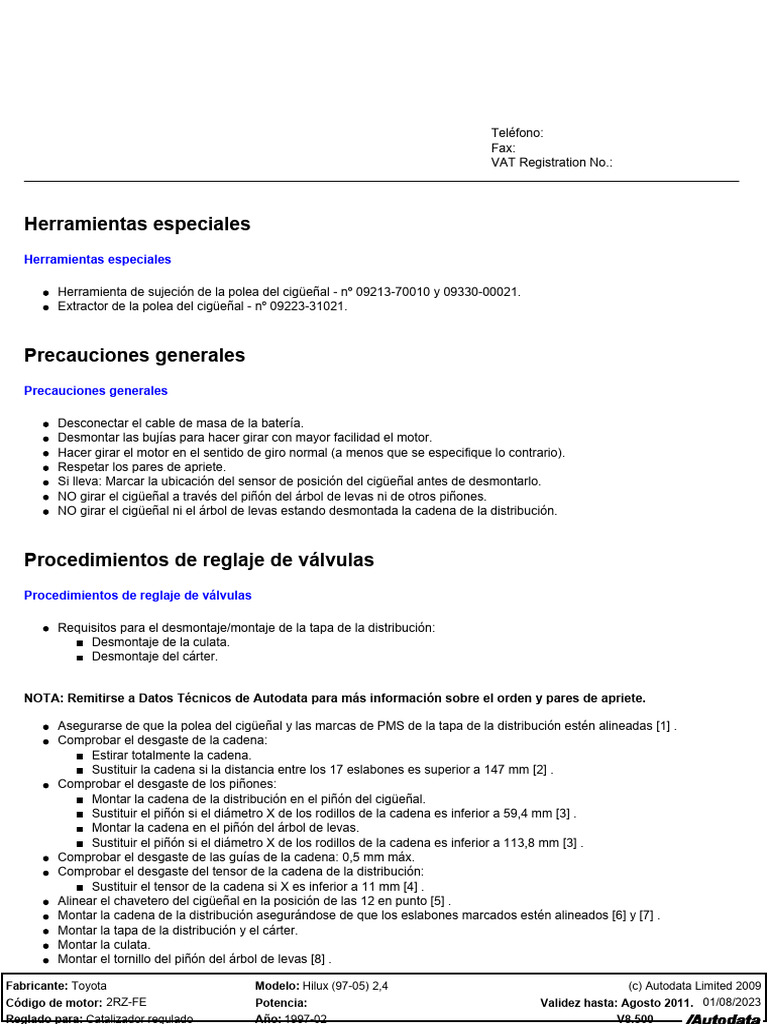 Cadena de Distribucion Toyota 2.4 PDF