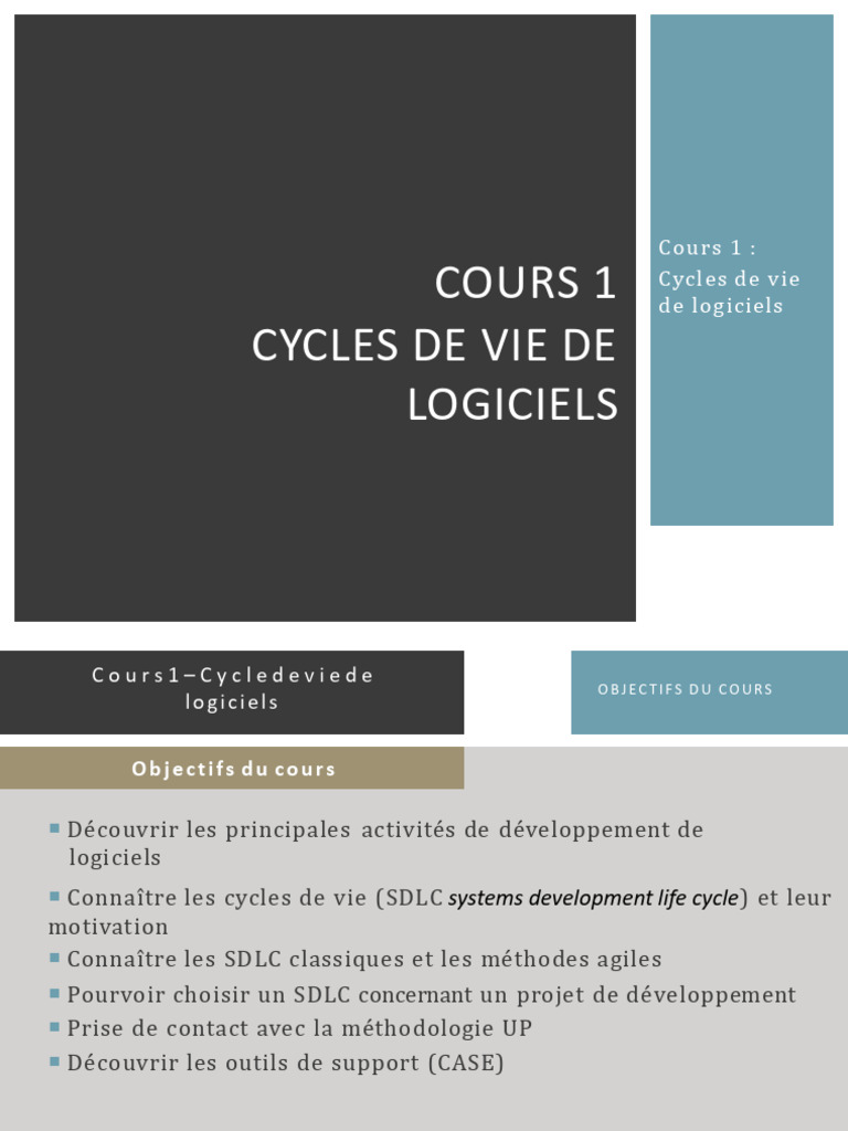 Cycles De Vie De Logiciels Agile Et Classique Pdf Méthode Agile