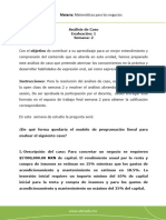 Matemáticas para Negocios - Evaluación 1 - P