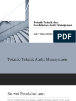 Teknik-Teknik Dan Pendekatan Audit Manajemen