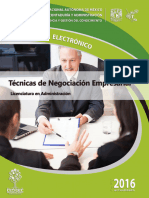Tecnicas de Negociacion Empresarial Plan 2016