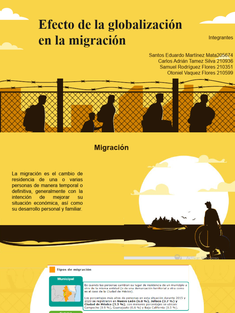 Efectos de La Globalizacion en La Migracion | PDF | Migración humana ...