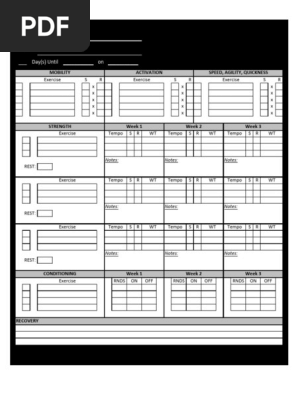 Garage Gym Strength Workout Blank 1