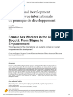 2014 Female Sex Workers in The City of Bogota From Stigma To Empowerment Revue Internationale de Politique de Developpem
