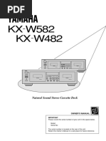 Yamaha kx-w482, kx-w582 Cassette User Manual