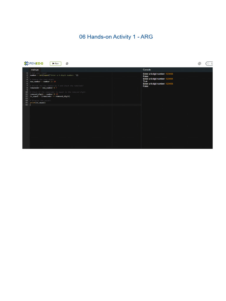 06 Hands-On Activity 1 - ARG | PDF