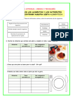 SESION 17 Octubre CYT FICHA Conocemos Los Alimentos y Nutrientes en La Dieta