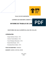 Estructura Avance COMPLETO de Informe de Monitoreo de Calidad Del Agua