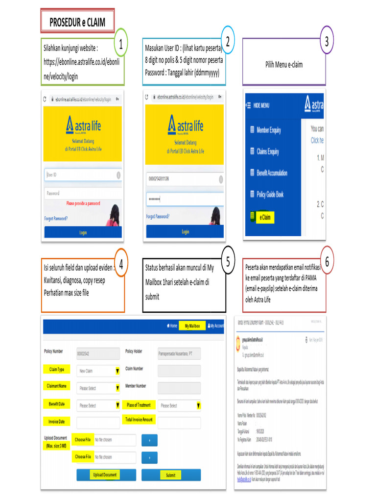 Prosedur Pengajuan E Claim Astra Life Pdf
