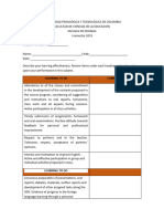 Formato Autoevaluación Inglés