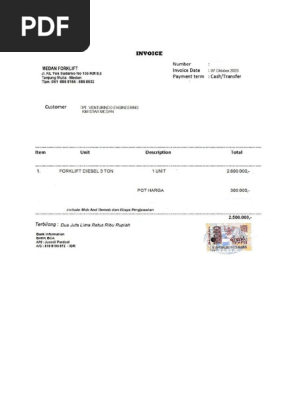 Invoice Rent Fork Kim Star