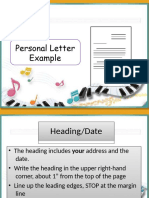 Personal Letter Example