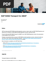 SAP HANA Transport For ABAP