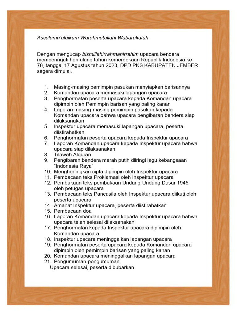 Pembawa Acara Upacara | PDF