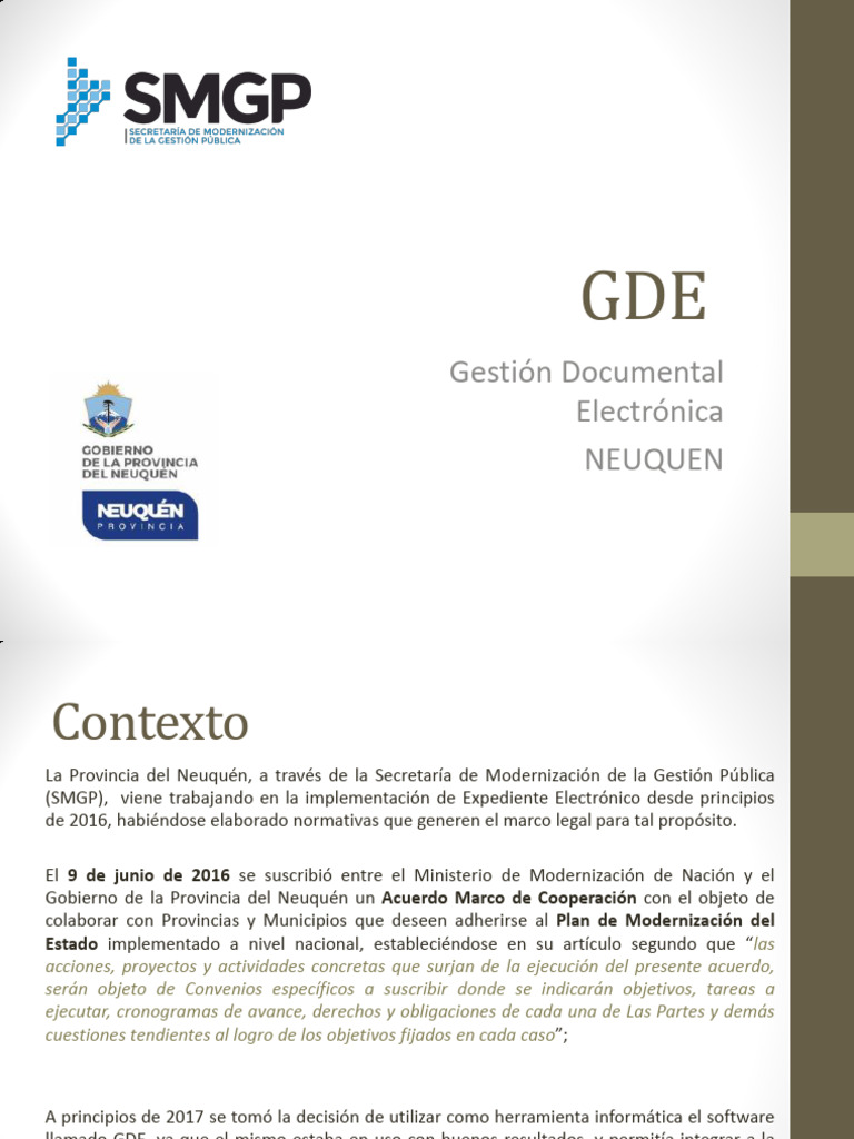 Presentacion GDE | PDF | Informática