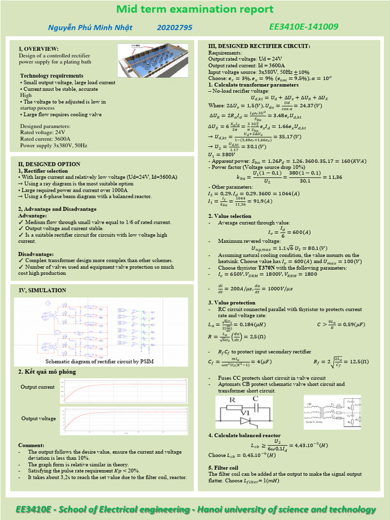 Controlled Rectifier Design Report | PDF | Rectifier | Power Supply
