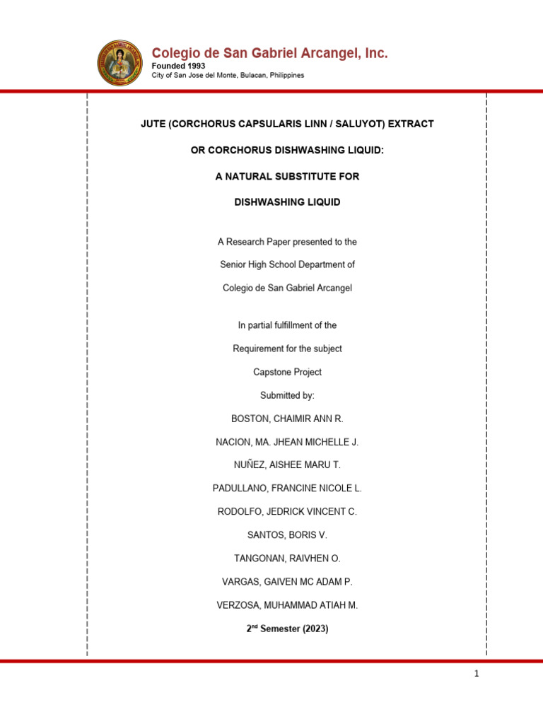 Group 4 Einstein Jute Corchorus Capsularis Linn or Saluyot Extract or