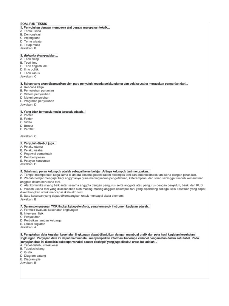 Soal p3k teknis pdf