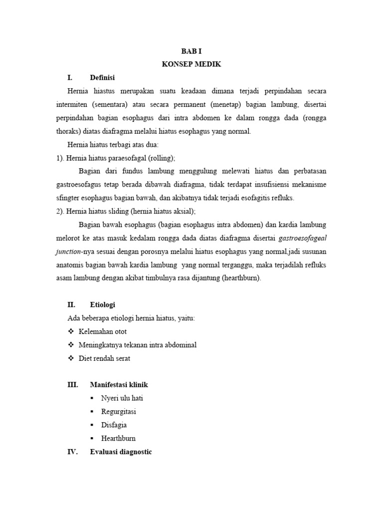 Askep Hernia Hiatus Pdf Pengembangan Diri Kesehatan Holistik
