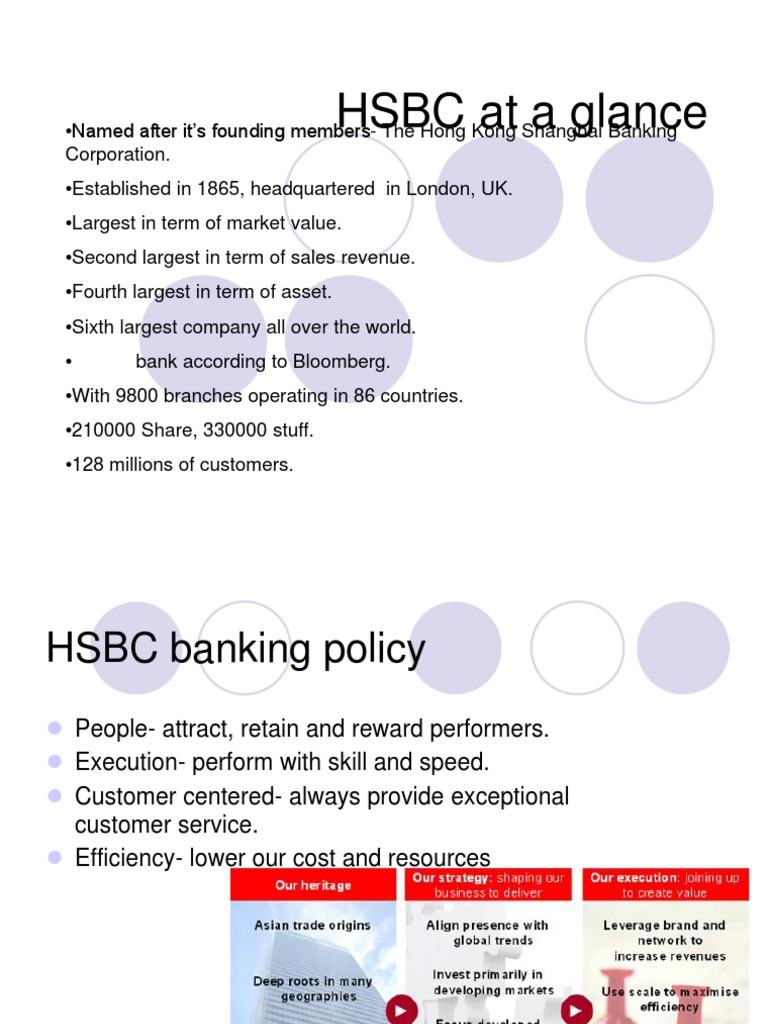 HSBC Bank Overview and Global Reach | PDF | Hsbc | Banks