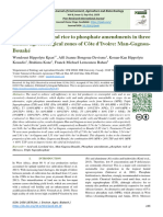 Response of Lowland Rice To Phosphate Amendments in Three Acidics Agroecological Zones of Côte D'ivoire: Man-Gagnoa-Bouaké
