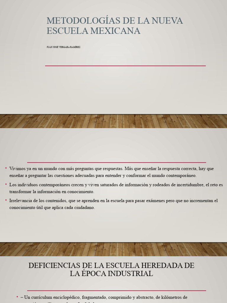 Metodologías de La Nueva Escuela Mexicana | PDF | Aprendizaje | Plan de ...