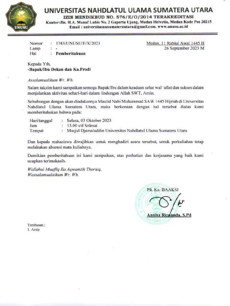 Contoh Undangan | PDF